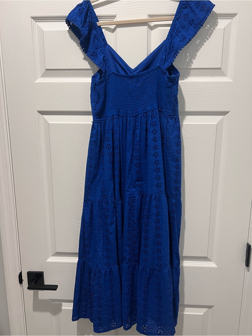 Jopna Blue Eyelet Midi Dress - Picture 3 of 6